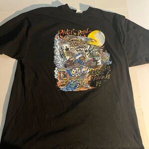 Hanes Black Short Sleeve Tee with Vibrant Graphic